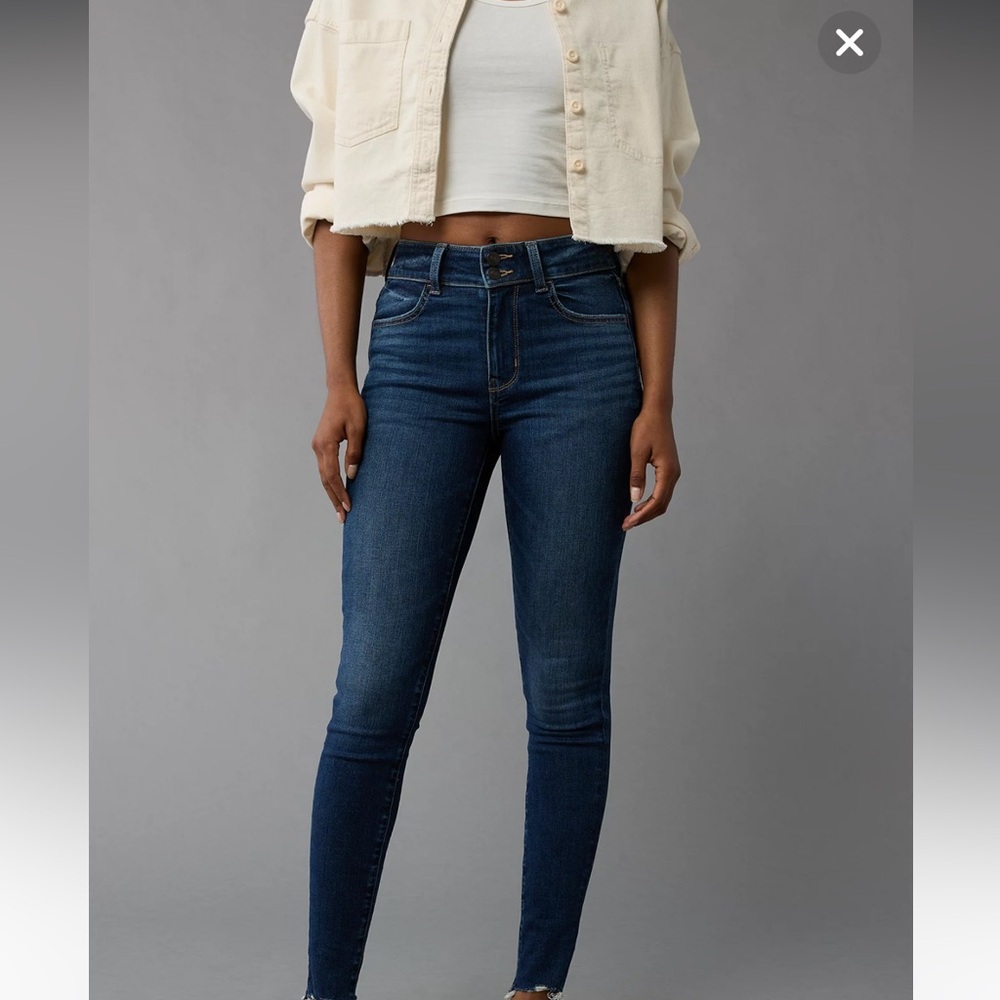 American Eagle Hi-Rise Super Stretch Dark Wash Jeggings